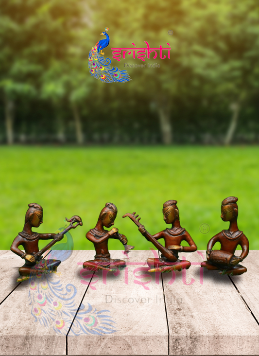 Brass Musical players Set (Brown Color)-4.5 Inches