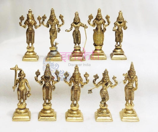 Brass Dasavatharam Set-5 Inches