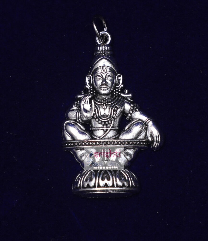 Copper with White Polish Ayyappa Pendant-M01