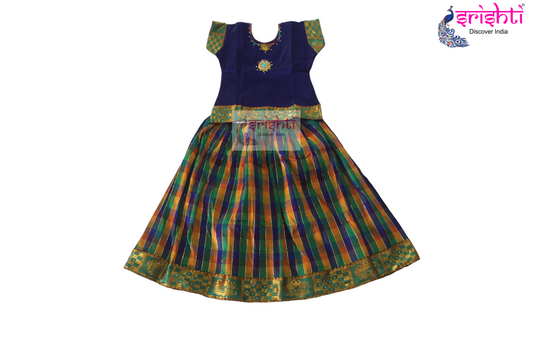 Kids Silk Skirt with Top - Pattu Pavadai (06-08 Yrs)