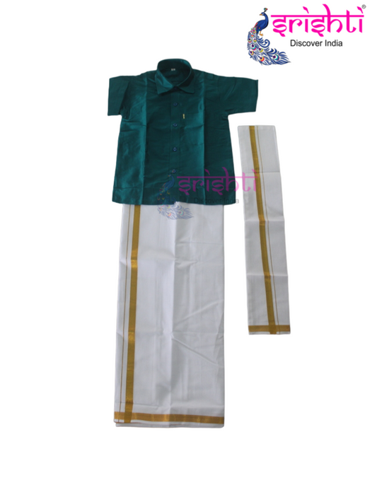 Kids Dhoti Shirt and angavastram (4-6 Yrs)