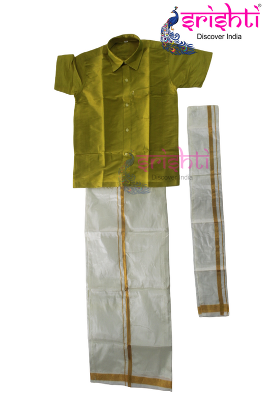 Kids Dhoti Shirt and angavastram (8-10 Yrs)