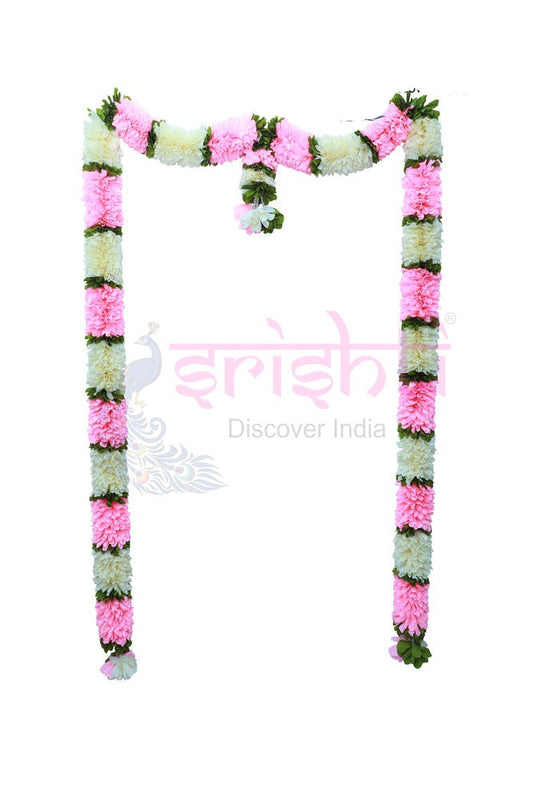 Artificial Door Garland Pair-Red