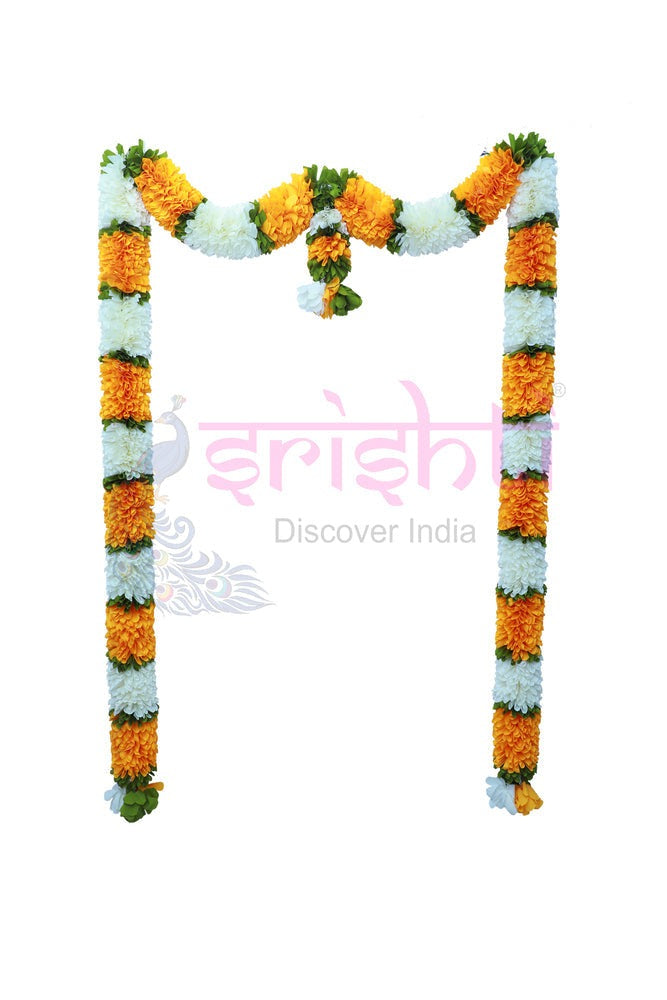 Artificial Door Garland Pair-orange