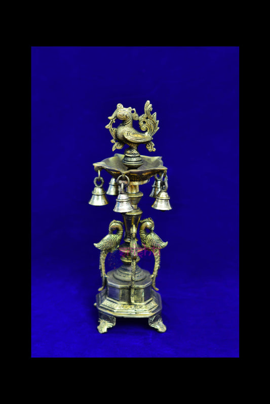 Brass Annam Diya with Bell