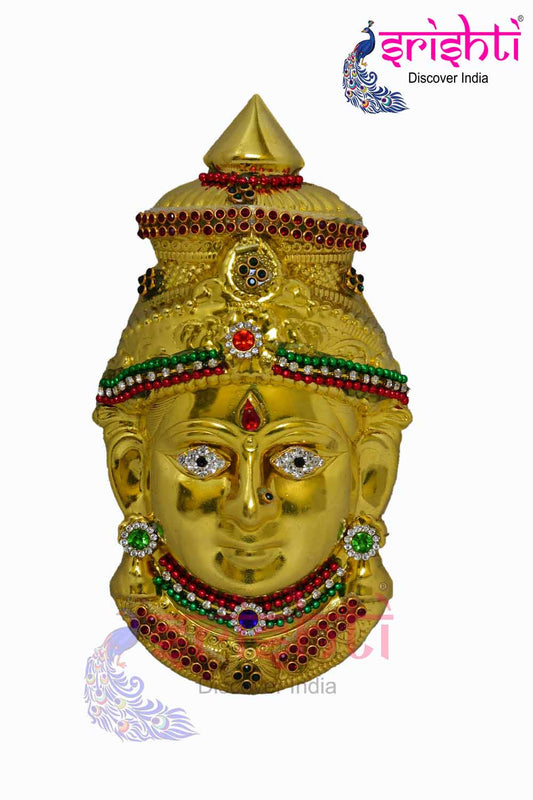 Varalakshmi Goddess Amman Face Stone Work-6 Inches