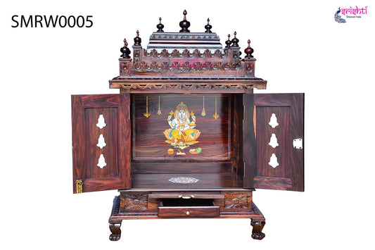 Wooden Pooja Mandir Vishwaroopa Collections-4 Ft-V03