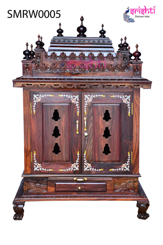 Wooden Pooja Mandir Vishwaroopa Collections-4 Ft-V03