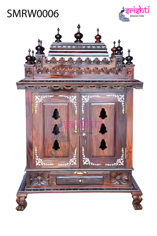 Wooden Pooja Mandir Vishwaroopa Collections-4 Ft-V04