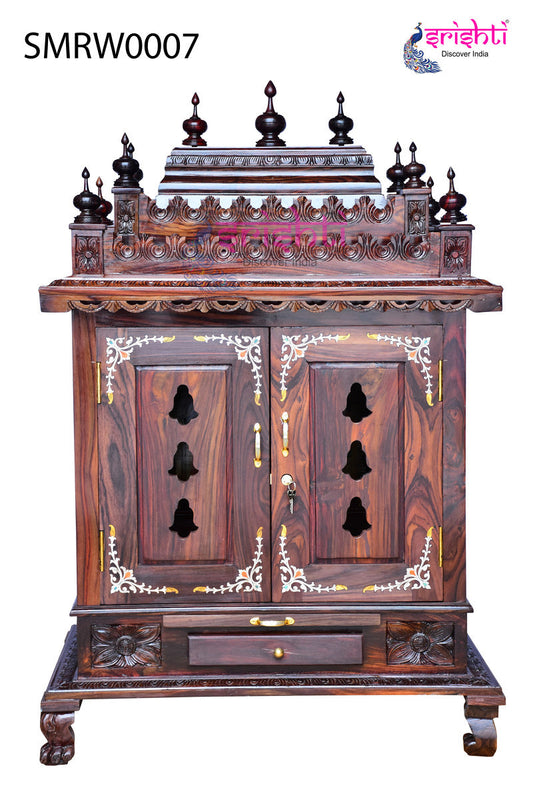 Wooden Pooja Mandir Vishwaroopa Collections-4 Ft-V05