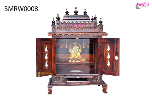 Wooden Pooja Mandir Vishwaroopa Collections-4 Ft-V06