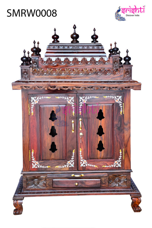 Wooden Pooja Mandir Vishwaroopa Collections-4 Ft-V06
