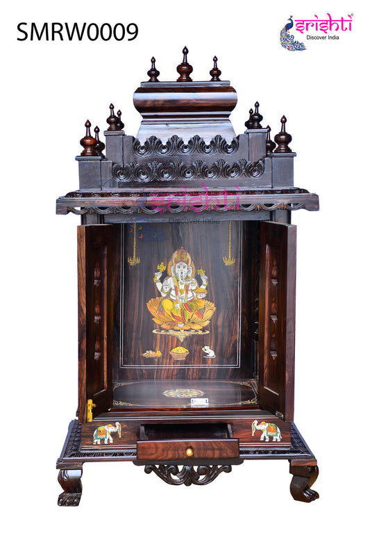 Wooden Pooja Mandir Vishwaroopa Collections-4 Ft-V07