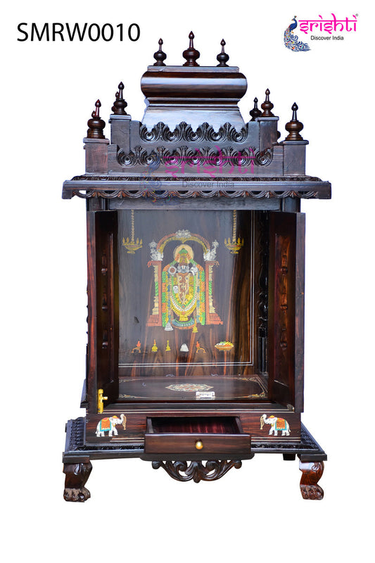 Wooden Pooja Mandir Vishwaroopa Collections-4 Ft-V08
