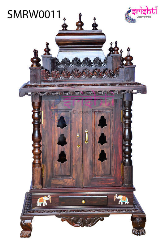 Wooden Pooja Mandir Vishwaroopa Collections-4 Ft-V09