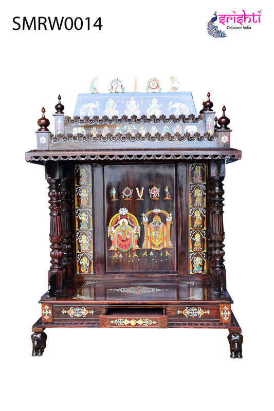 Wooden Pooja Mandir Rudra Collections-6 Ft-R02