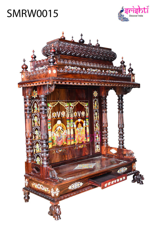 Wooden Pooja Mandir Rudra Collections-7 Ft-R03