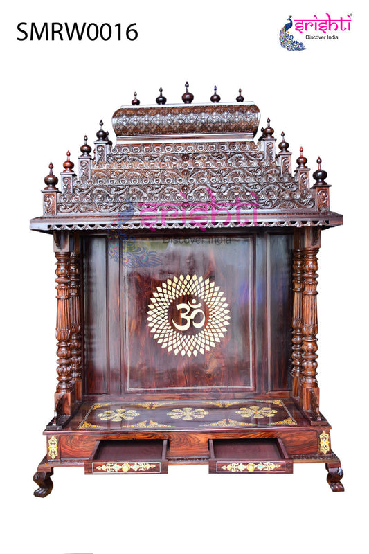 Wooden Pooja Mandir Rudra Collections-8 Ft-R04