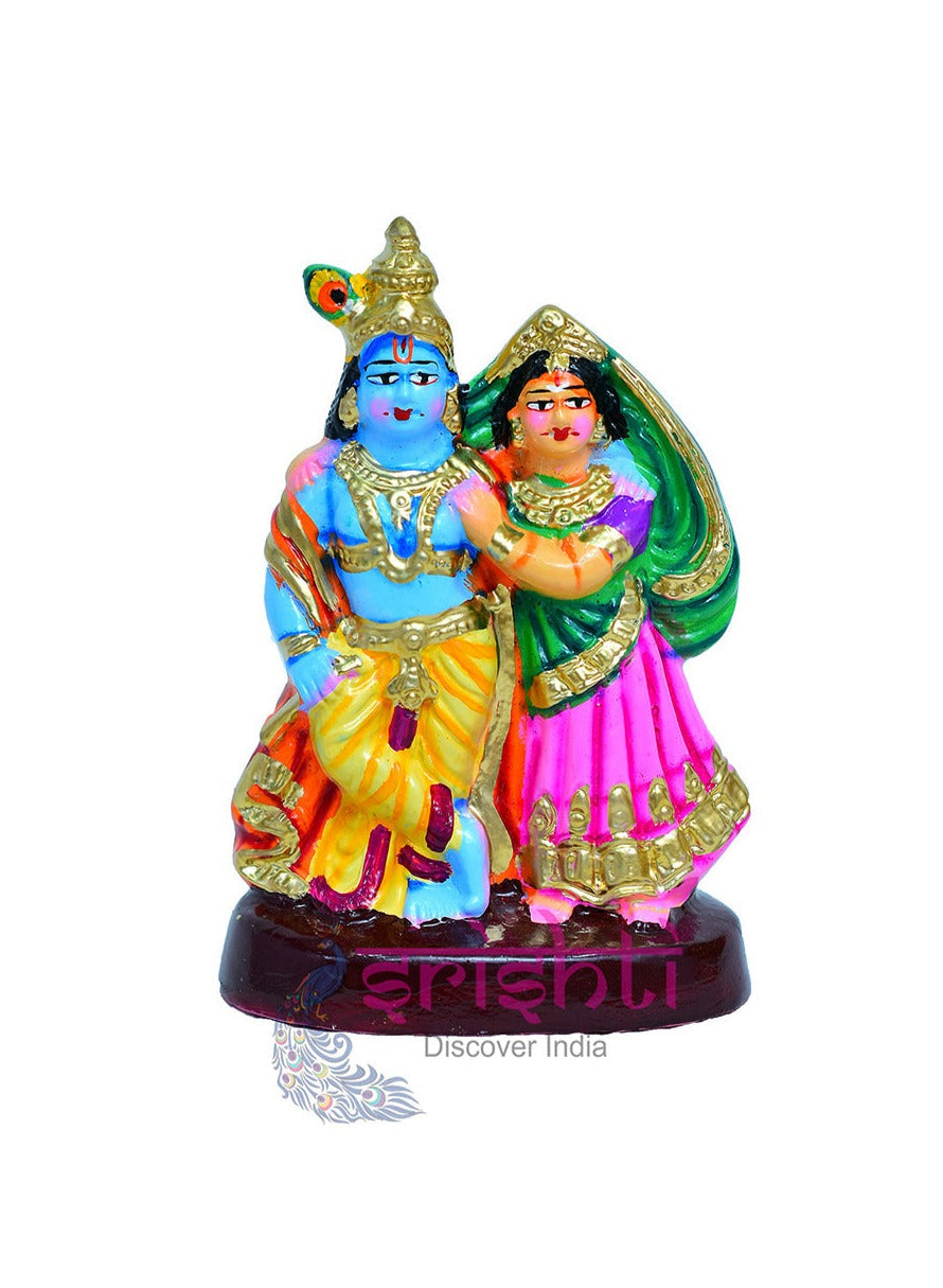 Radha Krishna Pair - Paper Mache Height:21.5 CM