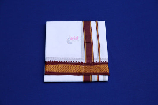 Srishti Premium Mylkan Cotton Dhoti 8 Yards