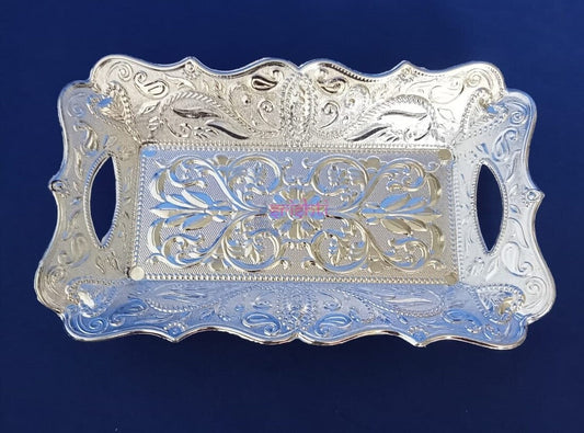Plastic Tray Silver(Colour)10 Inches