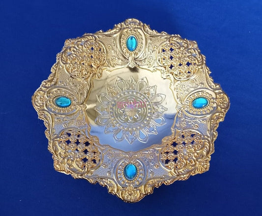 Plastic Tray Gold(Colour)8.5 Inches