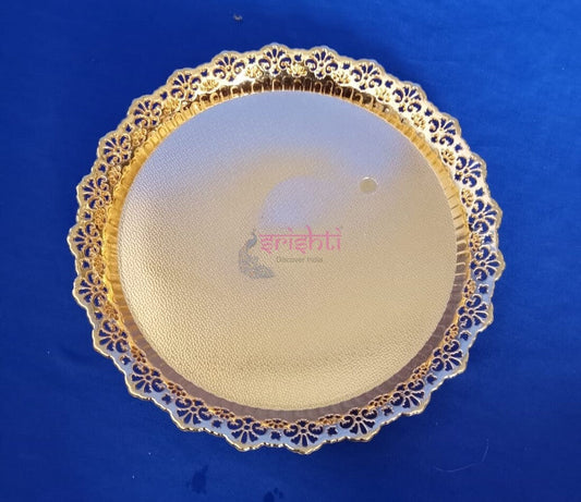 Plastic Tray Gold(Colour)10.5 Inches