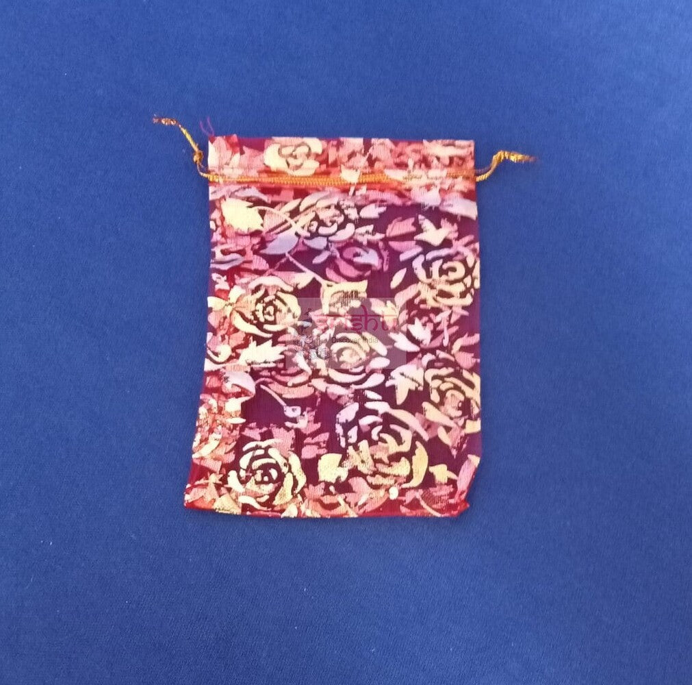 Return Gift Potli Bag (Red) -m01 (Pack of 5)