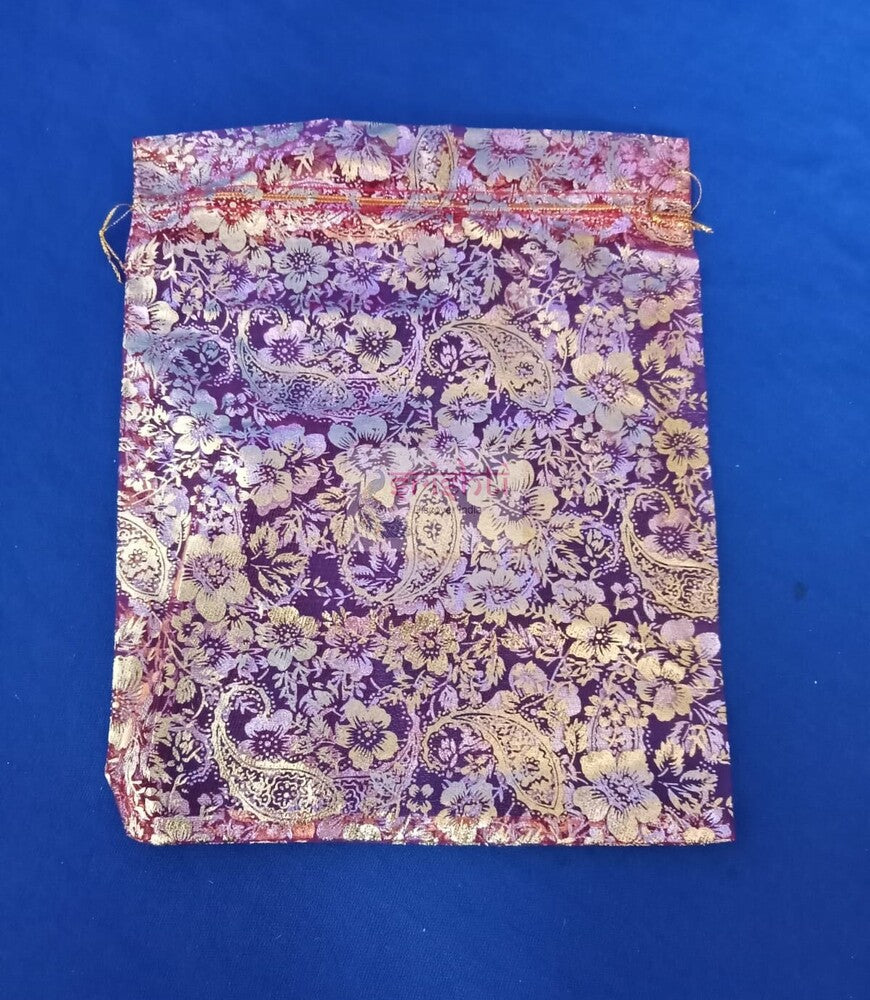 Return Gift Potli Bag (Red) -m02 (Pack of 5)