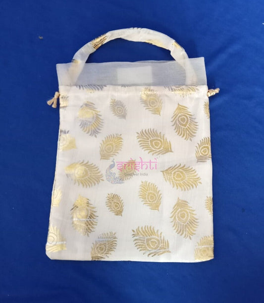 Return Gift Potli Bag (Gold) (Pack of 5)