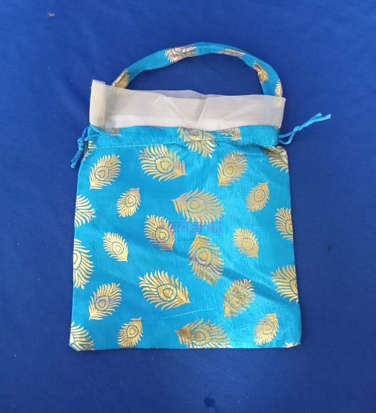 Return Gift Potli Bag (Sky Blue) (Pack of 5)