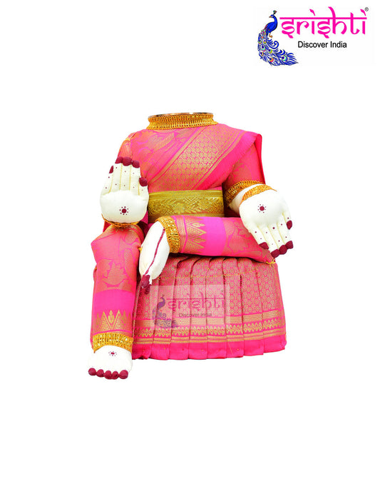 Varalakshmi Goddess Dress (Pink)-12 Inches