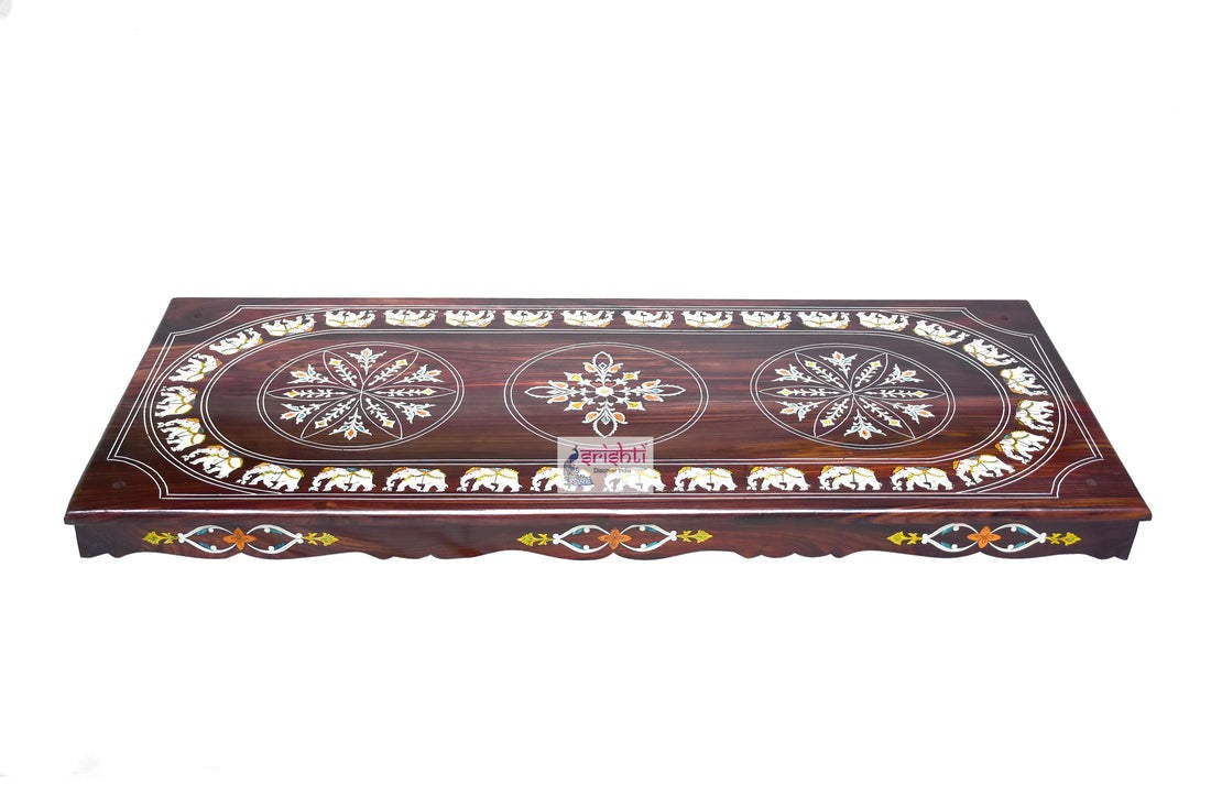 Wooden Jula Plank Elephant Design Embossed-60 X 24 Inches-M15