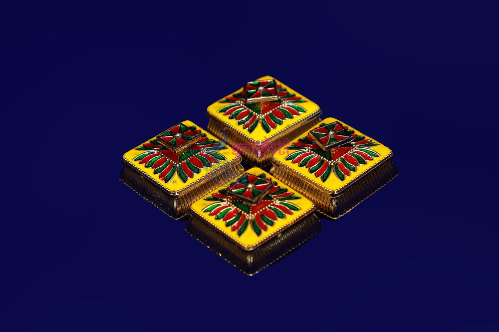Designer Kumkum Container (Pack Of 4)