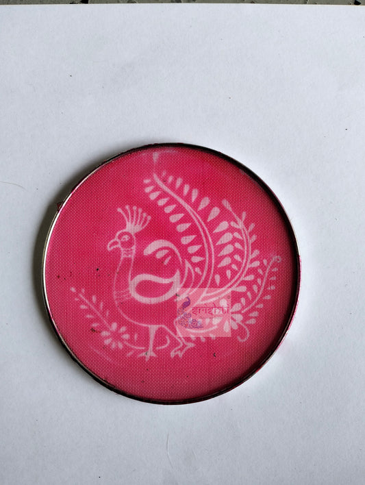 Peacock Rangoli Stencil-M01 4 Inches