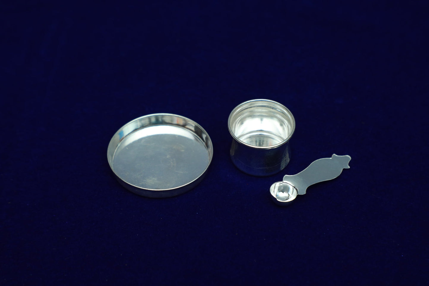 Pure Silver Panchapathiram Udharni with Plate Set-25 Grams