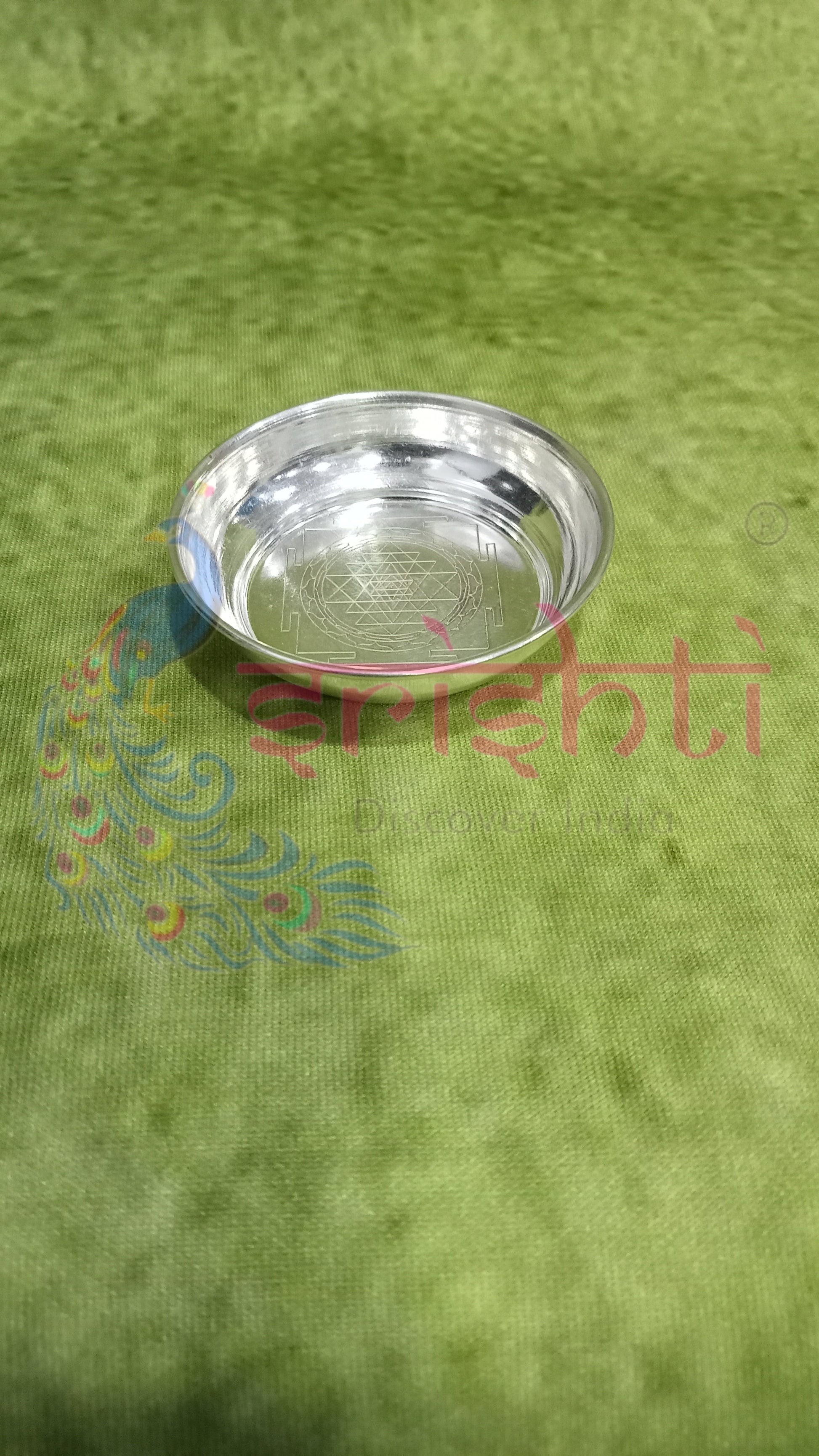 Pure Sliver Plate with Sri Chakram Embossed-10 Grams