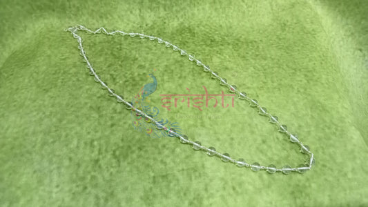 Pure Silver Sphatik Mala 54 Beads(7 MM)-41 Grams