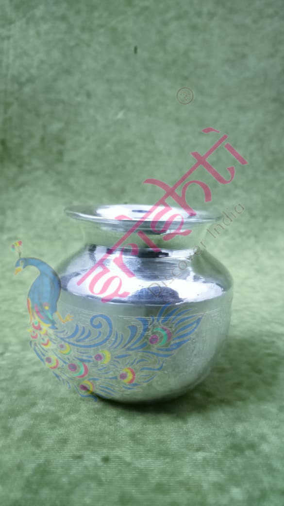 Pure Silver Ashtalakshmi Kalash-49 Grams | Buy Online Australia | Srishti Australia