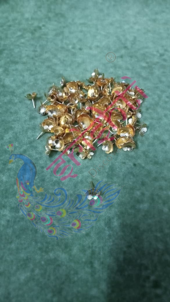 Pure Silver Archana Flower With Gold Plated-20 Grams | Buy Online Australia | Srishti Australia