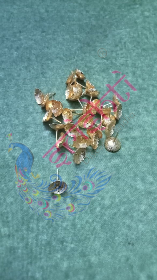 Pure Silver Archana Flower With Gold Plated-38 Grams | Buy Online Australia | Srishti Australia