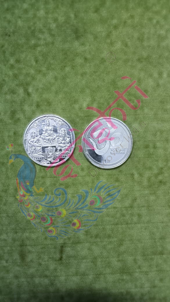 Pure Silver Lakshmi Saraswathy Ganesha Coin-10 Grams | Buy Online Australia | Srishti Australia