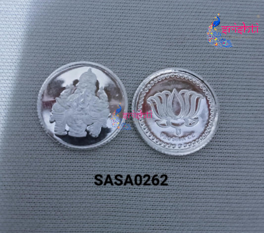 Pure Silver Ganesha Coin-1 Gram