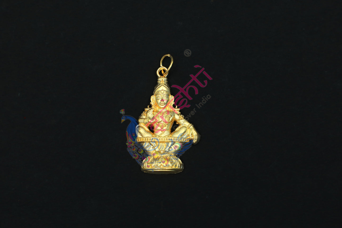 Brass Ayyappan Pendant-1.25 Inches