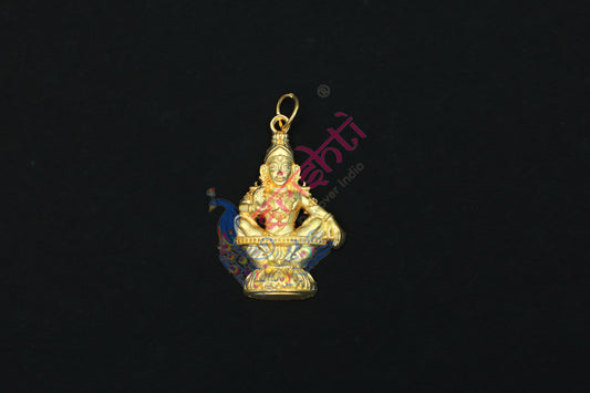 Brass Ayyappan Pendant-1.25 Inches