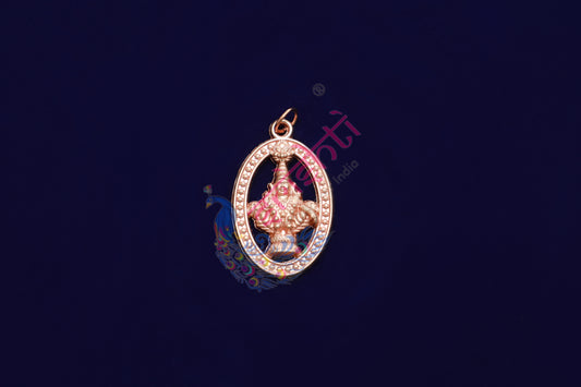 Copper Ayyappa Pendant-1.5 Inches