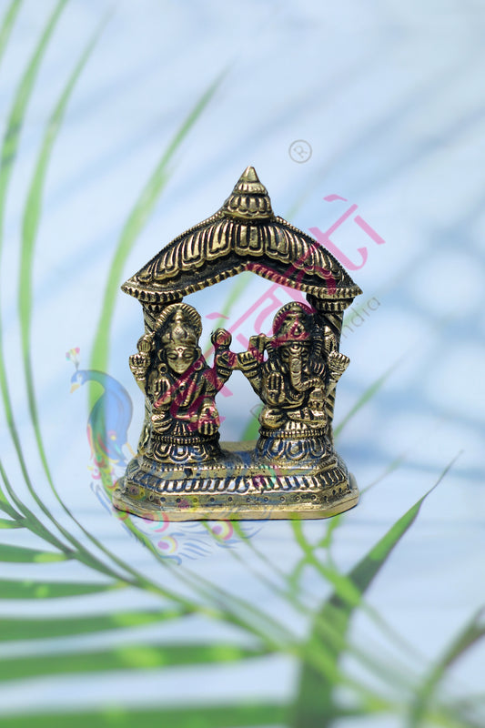 Brass Arch Lakhsmi Ganesha-4 Inches