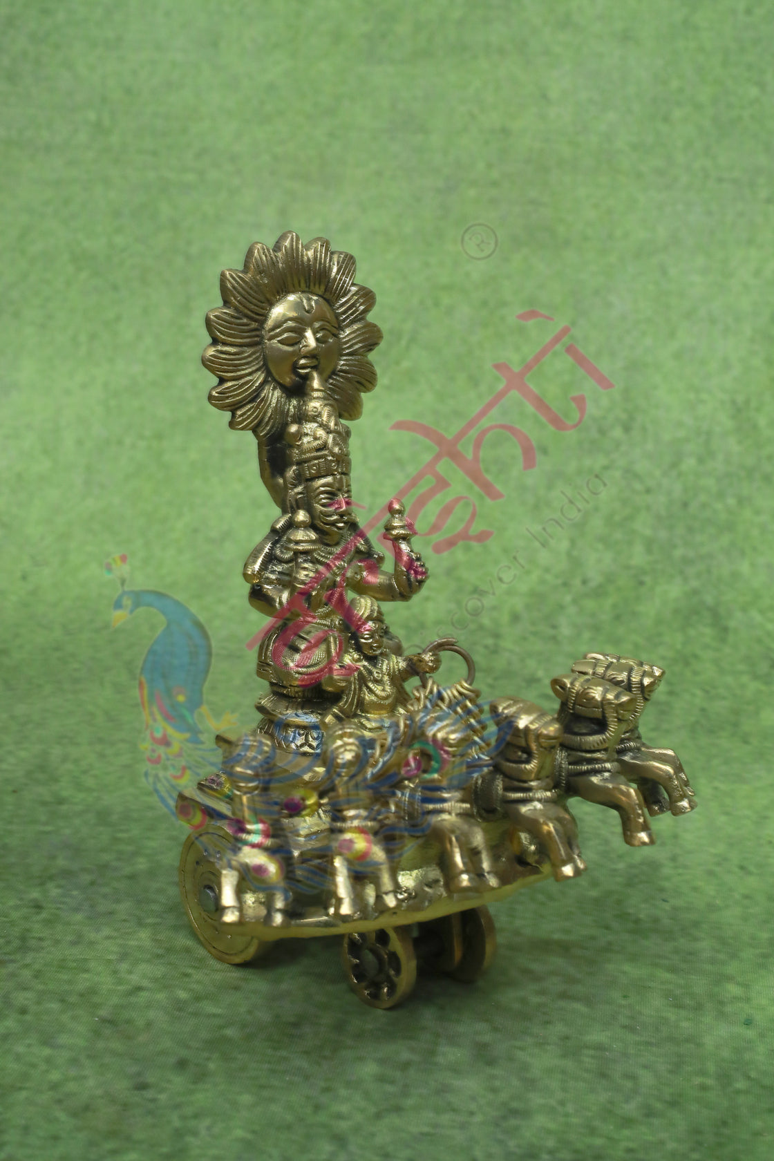 Brass Surya Ratham-7.5 Inches