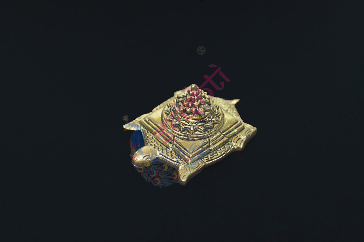 Brass Tortoise with Sri Chakram-1.75 Inches