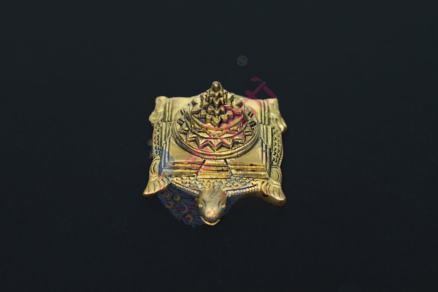 Brass Tortoise with Sri Chakram-1.75 Inches